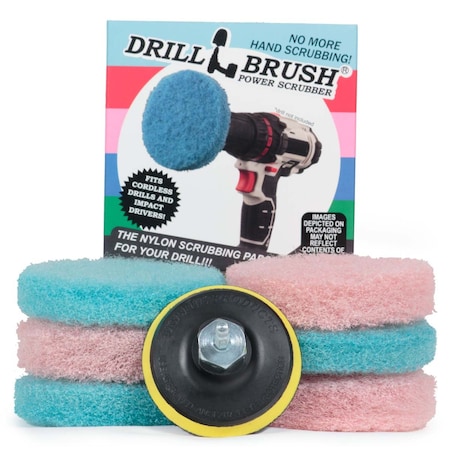 Drillbrush Drill Brush - Cleaning Supplies - Bathroom Accessories - Scrub Pads - P4-3UI-3V-QC-DB